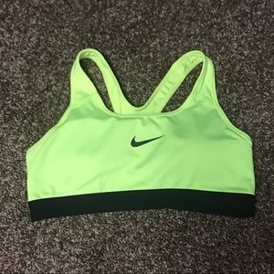 Nike Dri Fit Highlighter Yellow Sports Bra